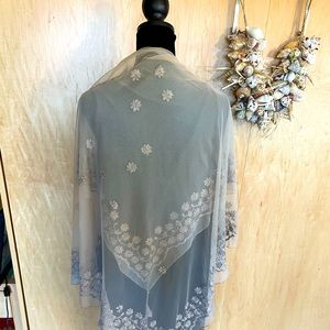 Sheer Beauty - light taupe shade square scarf